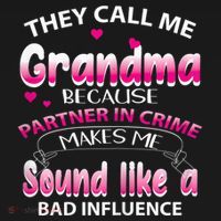 Wo They Call Me Grandma Because Partner In Crime Women's Hoodie thumb 2