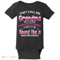 Wo They Call Me Grandma Because Partner In Crime Baby Bodysuit thumb 0