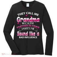 Wo They Call Me Grandma Because Partner In Crime Women's Long Sleeve Shirt thumb 0