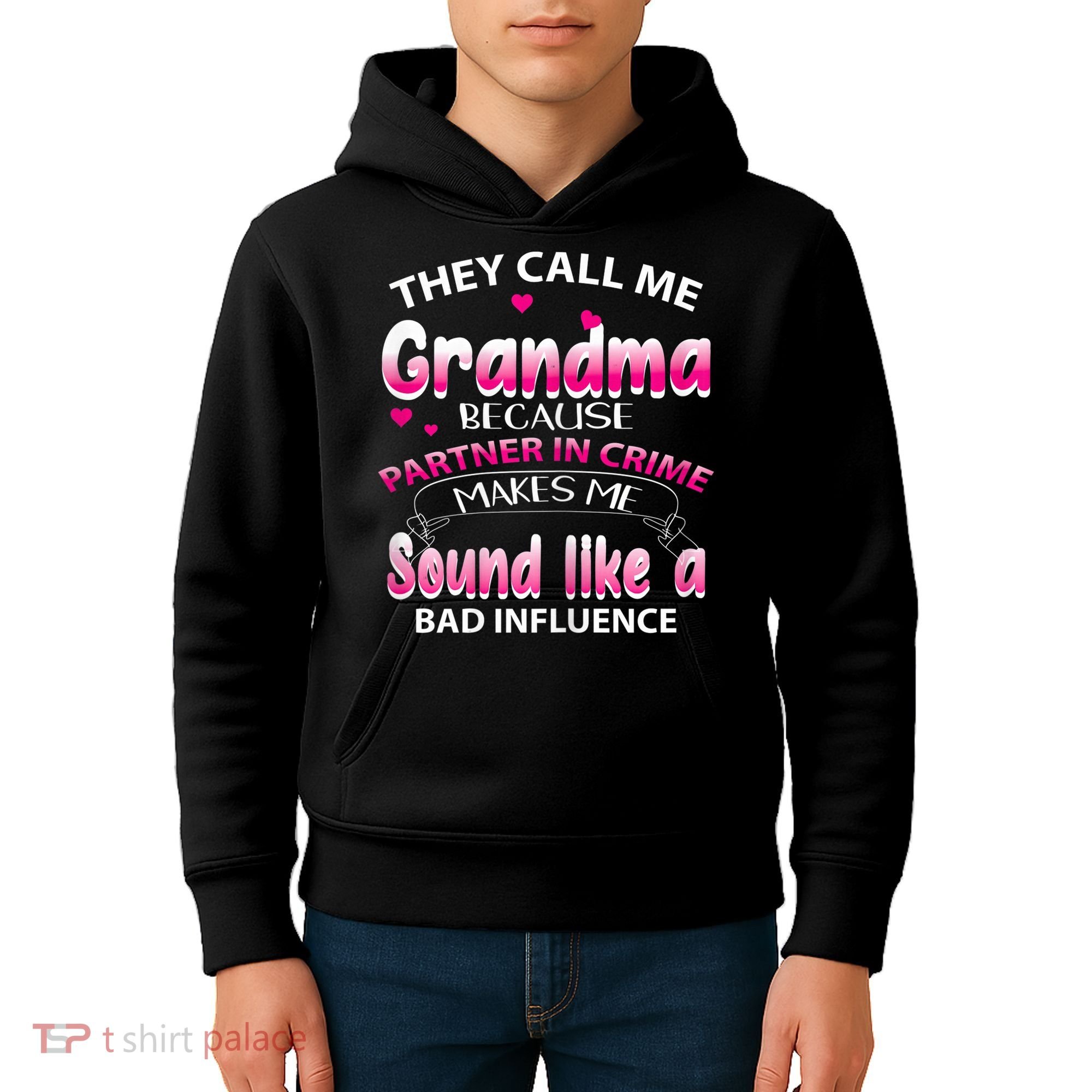 Wo They Call Me Grandma Because Partner In Crime Kids Hoodie