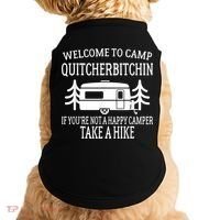 Welcome To Camp Quitcherbitchin Funny Camping Doggie Tank thumb 0