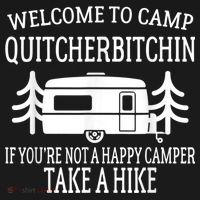 Welcome To Camp Quitcherbitchin Funny Camping Apron thumb 3