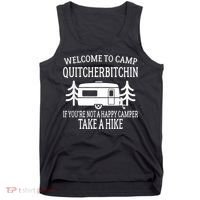Welcome To Camp Quitcherbitchin Funny Camping Tank Top thumb 0