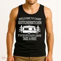 Welcome To Camp Quitcherbitchin Funny Camping Tank Top thumb 3