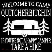 Welcome To Camp Quitcherbitchin Funny Camping Kids Hoodie thumb 5