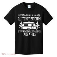 Welcome To Camp Quitcherbitchin Funny Camping Kids T-Shirt thumb 0