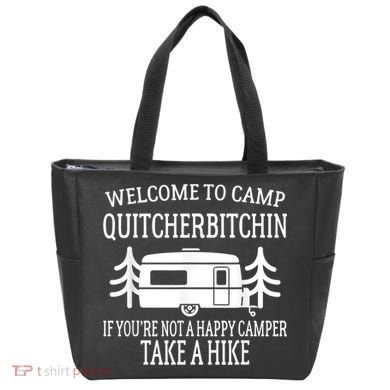 Welcome To Camp Quitcherbitchin Funny Camping Tote Bag