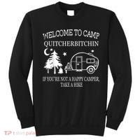 Welcome To Camp Quitcherbitchin Funny Camping Sweatshirt thumb 0
