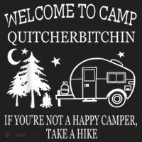 Welcome To Camp Quitcherbitchin Funny Camping Beanie thumb 2