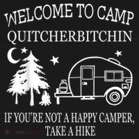 Welcome To Camp Quitcherbitchin Funny Camping Polo thumb 3