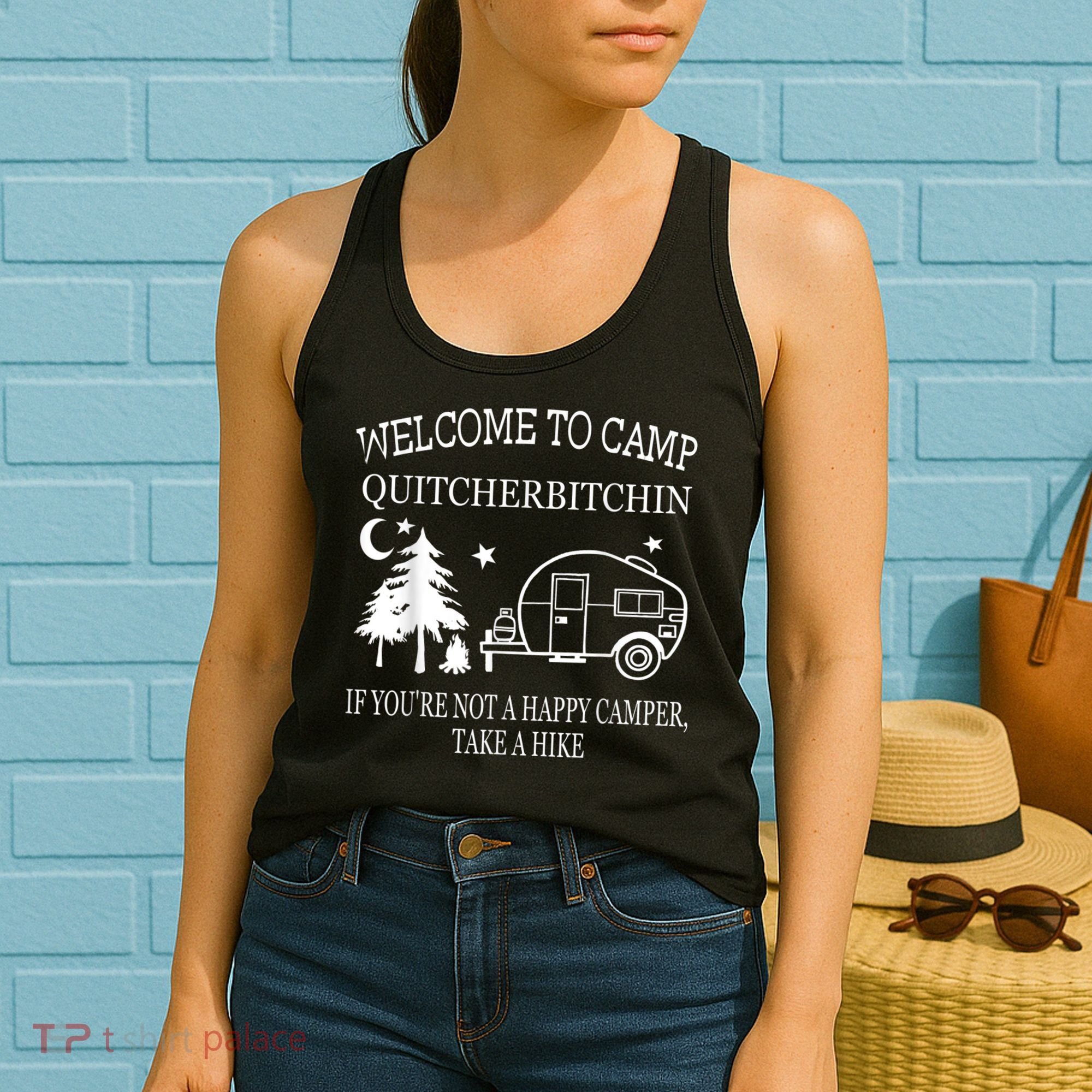 Welcome To Camp Quitcherbitchin Funny Camping Women's Tank Top