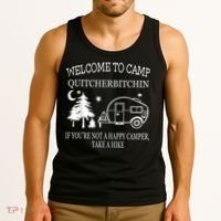 Welcome To Camp Quitcherbitchin Funny Camping Tank Top thumb 3