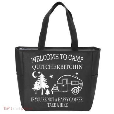 Welcome To Camp Quitcherbitchin Funny Camping Tote Bag