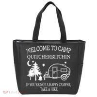 Welcome To Camp Quitcherbitchin Funny Camping Tote Bag thumb 0