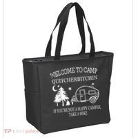 Welcome To Camp Quitcherbitchin Funny Camping Tote Bag thumb 2