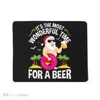 Womens Tropical Christmas It's The Most Wonderful Time For A Beer Mousepad thumb 0
