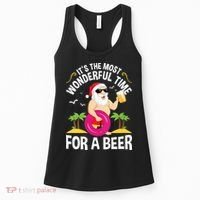 Womens Tropical Christmas It's The Most Wonderful Time For A Beer Women's Tank Top thumb 0