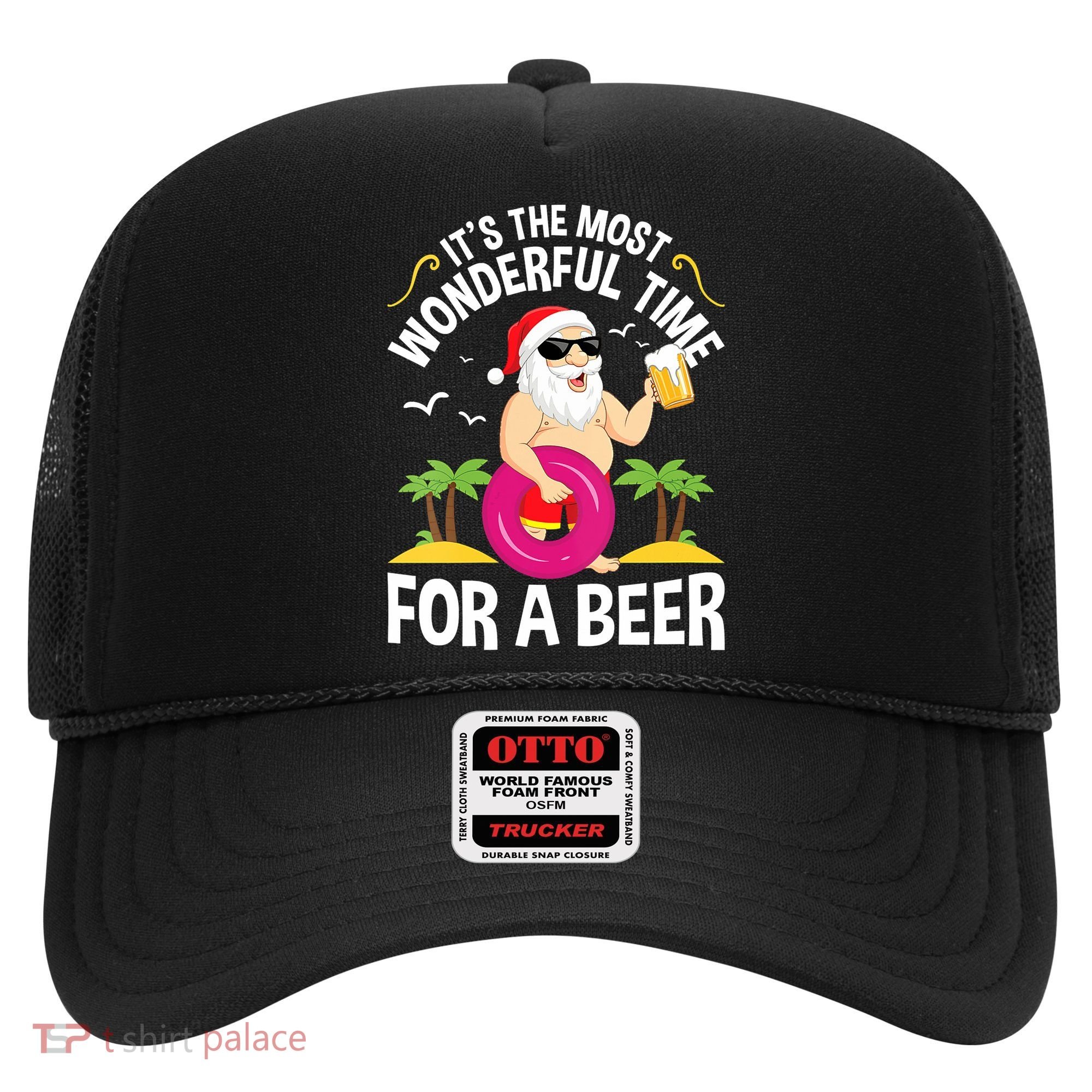 Womens Tropical Christmas It's The Most Wonderful Time For A Beer Hat