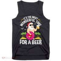 Womens Tropical Christmas It's The Most Wonderful Time For A Beer Tank Top thumb 0