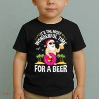 Womens Tropical Christmas It's The Most Wonderful Time For A Beer Toddler T-Shirt thumb 2