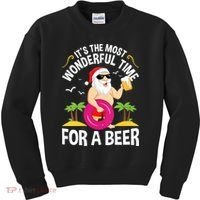 Womens Tropical Christmas It's The Most Wonderful Time For A Beer Kids Sweatshirt thumb 0