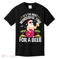 Womens Tropical Christmas It's The Most Wonderful Time For A Beer Kids T-Shirt thumb 0
