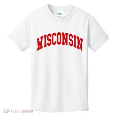 Wisconsin Throwback Design Kids T-Shirt