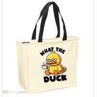 What The Duck Owner I Love Ducks Lover Funny Rubber Duck Tote Bag thumb 2