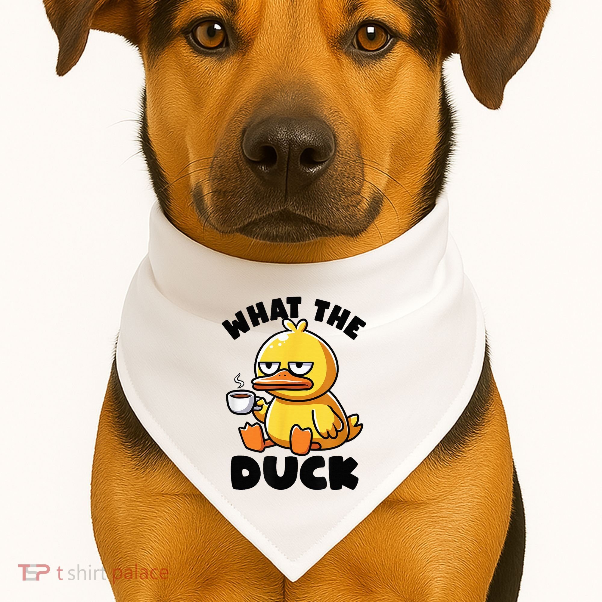 What The Duck Owner I Love Ducks Lover Funny Rubber Duck USA-Made Doggie Bandana