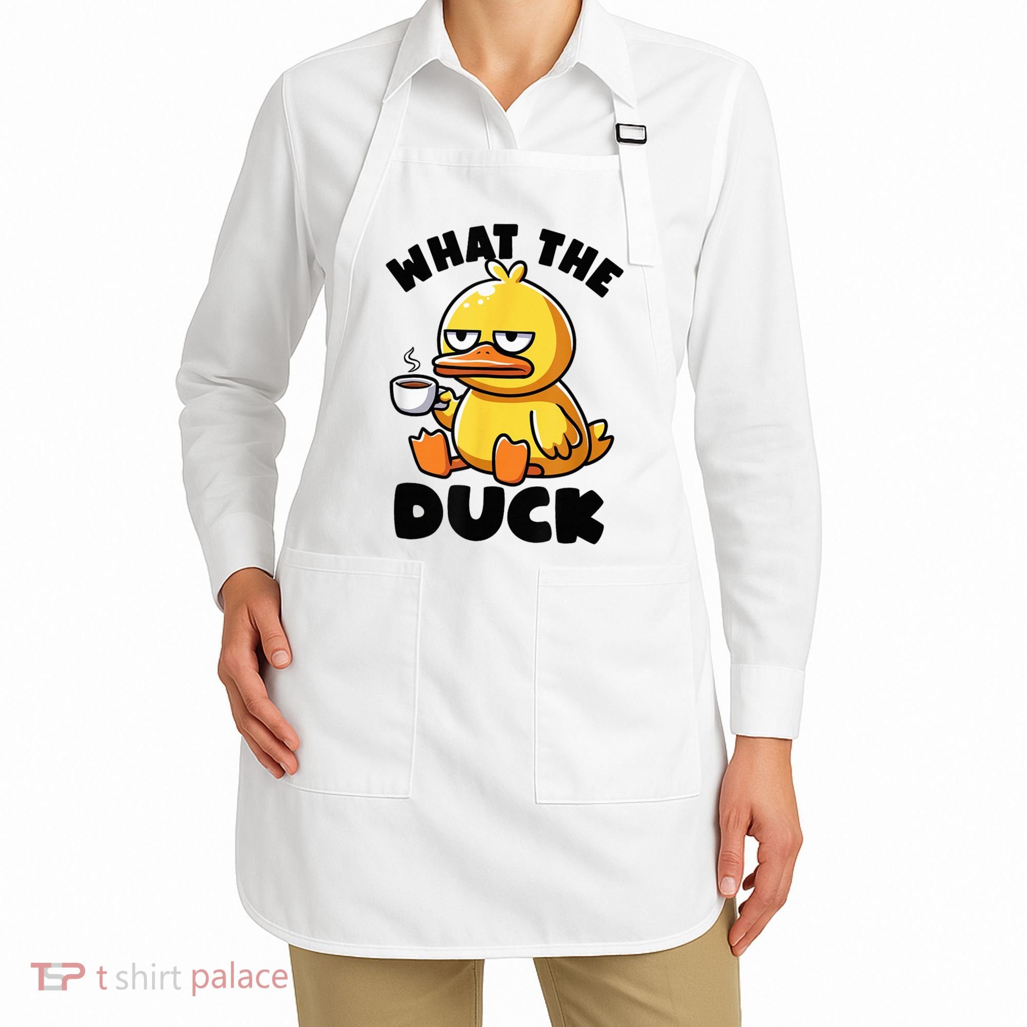 What The Duck Owner I Love Ducks Lover Funny Rubber Duck Apron