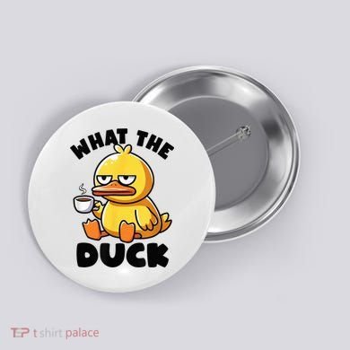 What The Duck Owner I Love Ducks Lover Funny Rubber Duck Button