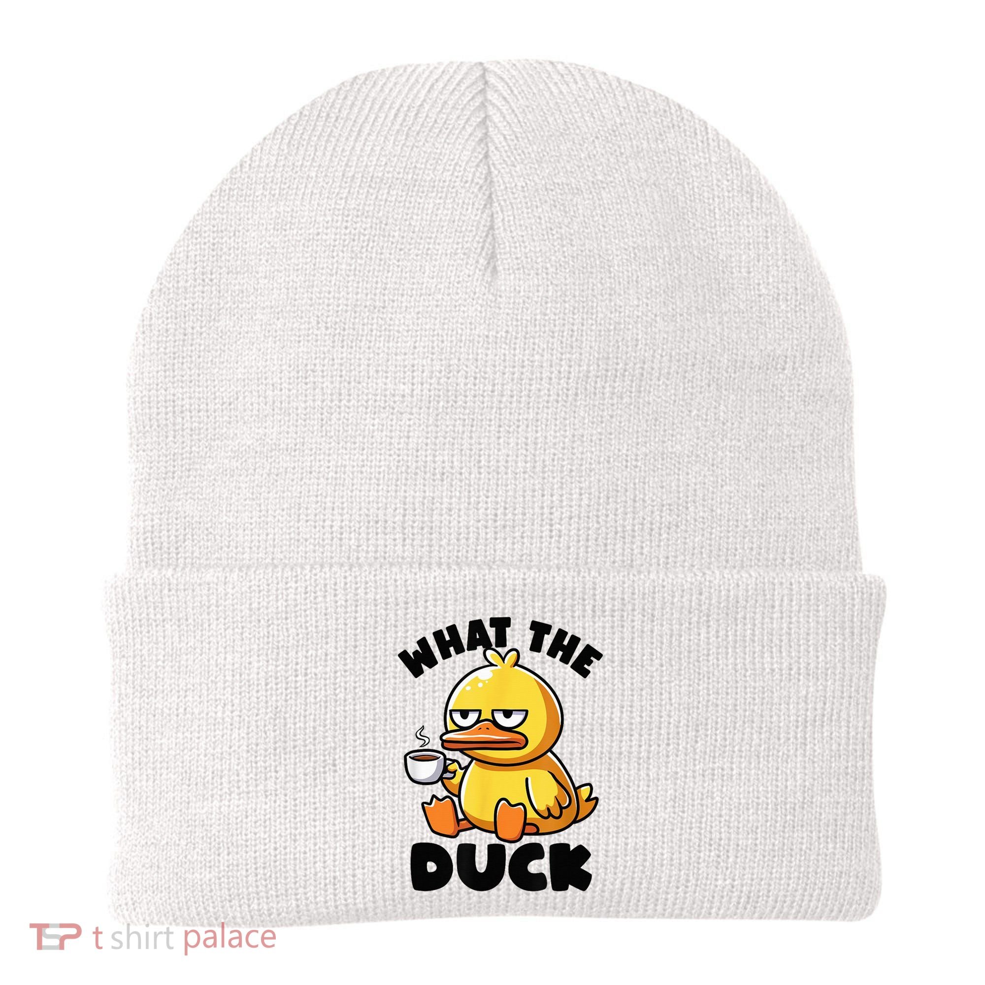 What The Duck Owner I Love Ducks Lover Funny Rubber Duck Beanie