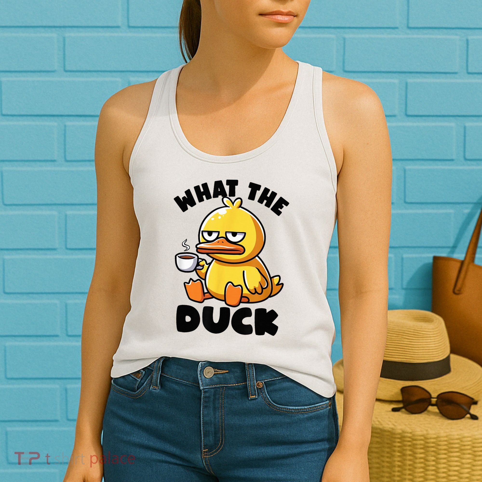What The Duck Owner I Love Ducks Lover Funny Rubber Duck Women's Tank Top