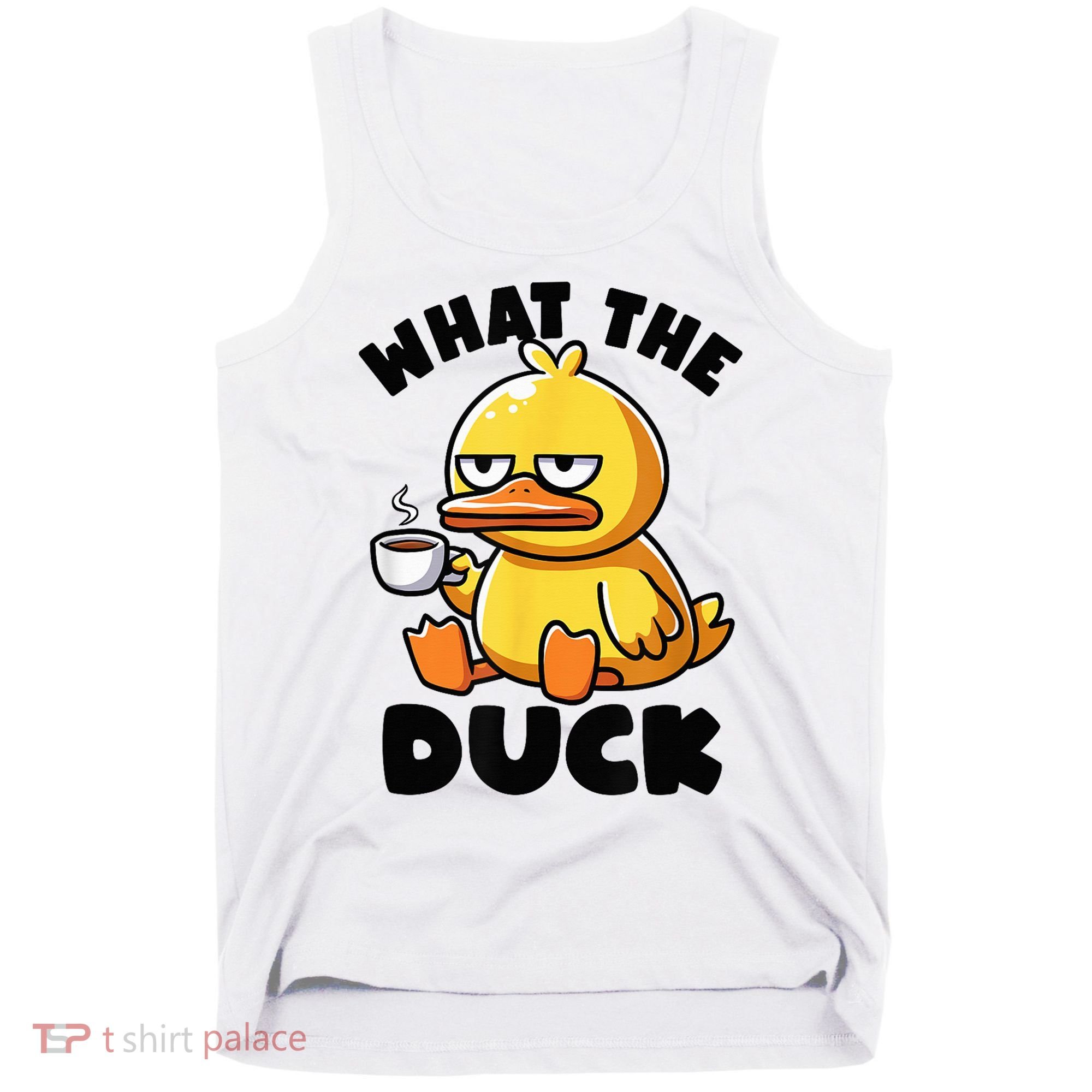 What The Duck Owner I Love Ducks Lover Funny Rubber Duck Tank Top