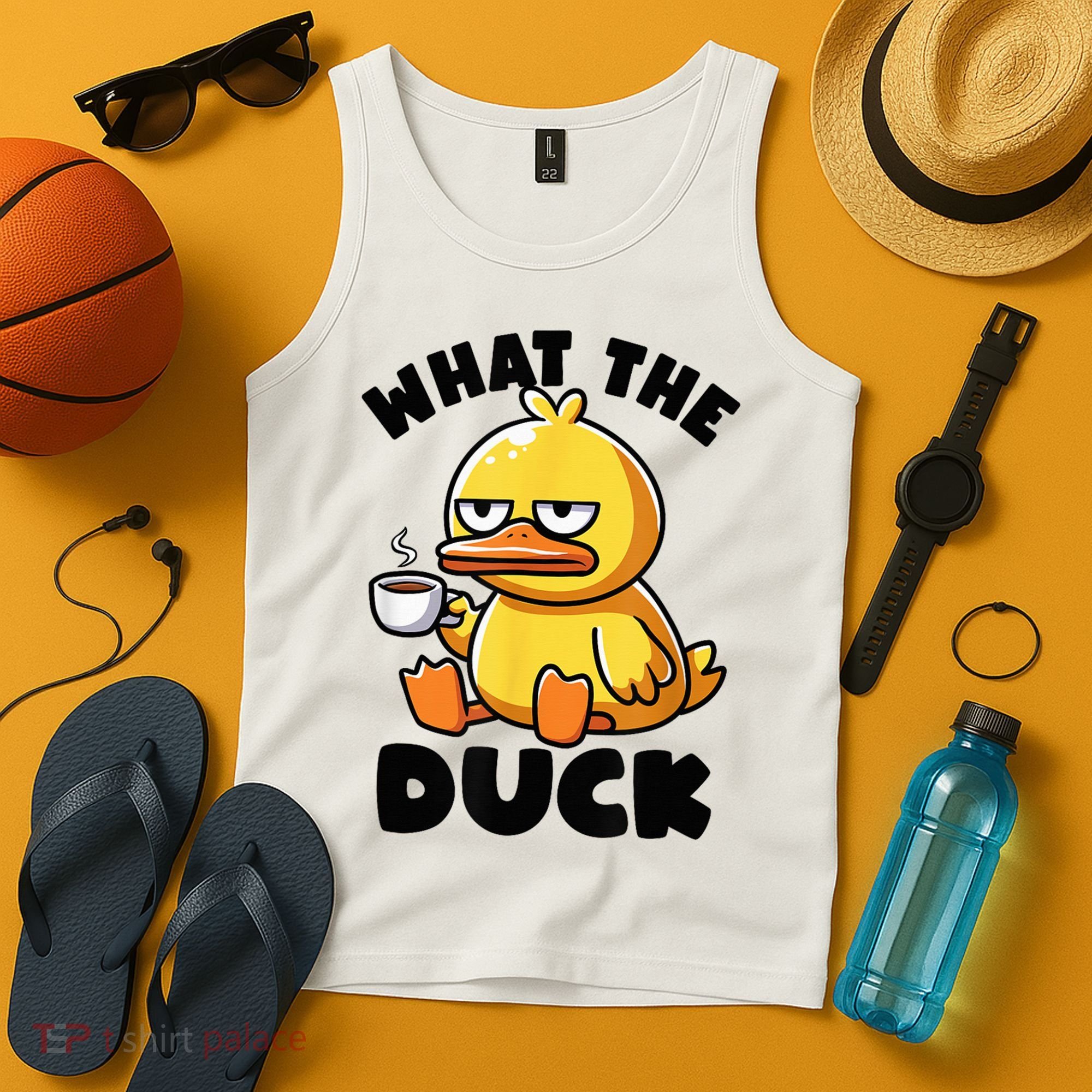 What The Duck Owner I Love Ducks Lover Funny Rubber Duck Tank Top