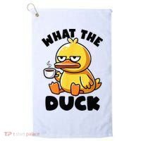 What The Duck Owner I Love Ducks Lover Funny Rubber Duck Golf Towel thumb 0