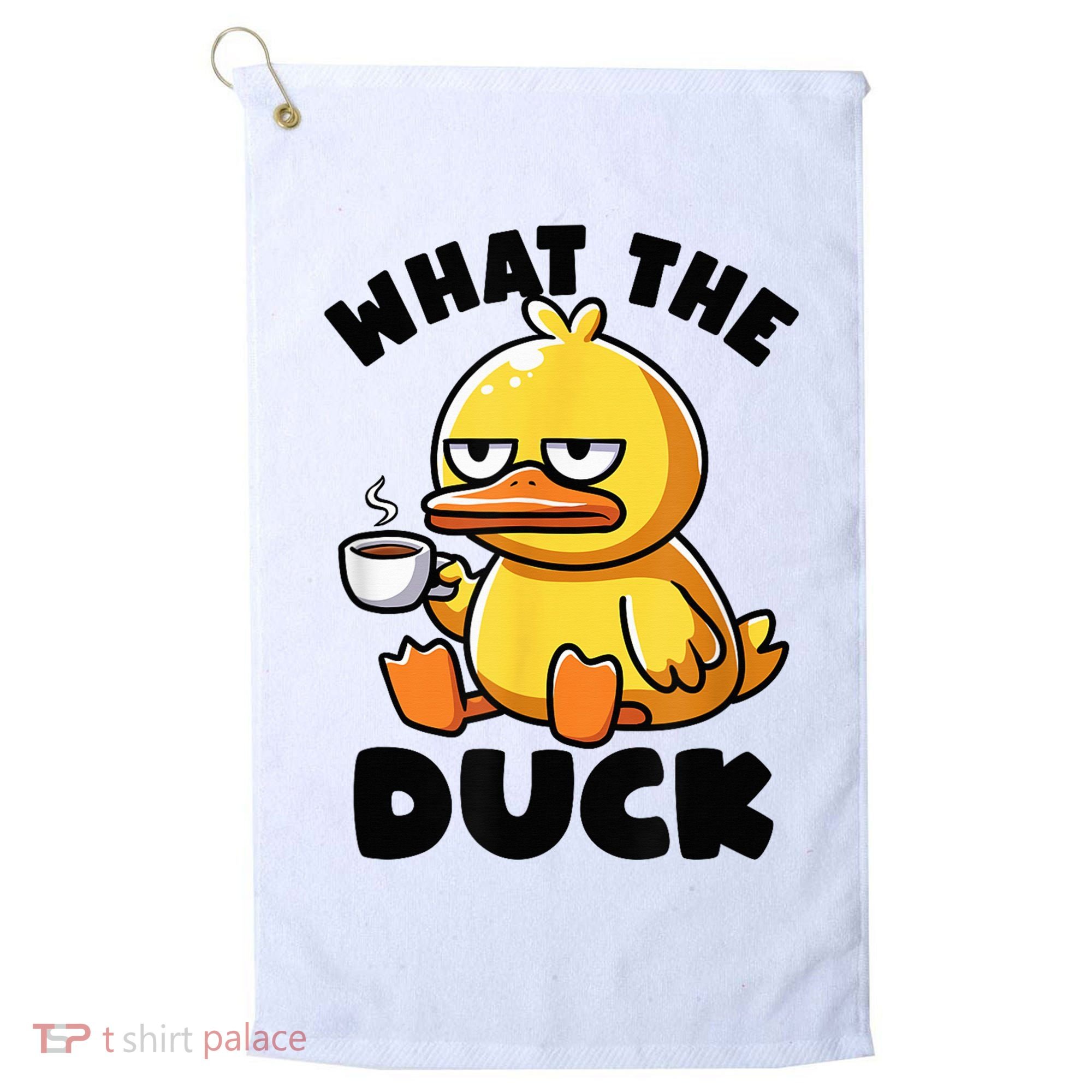 What The Duck Owner I Love Ducks Lover Funny Rubber Duck Golf Towel