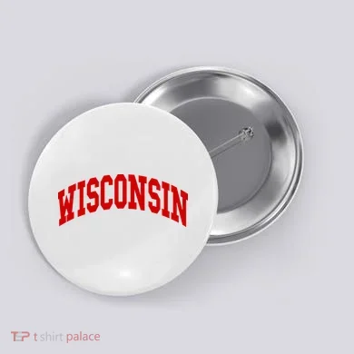 Wisconsin Throwback Design Classic Button