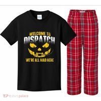 Welcome To Dispatch 911 Dispatcher Police Emergency Kids Plaid Pajama Set thumb 0