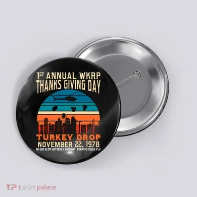 WKRP Turkey Drop 1978 Button