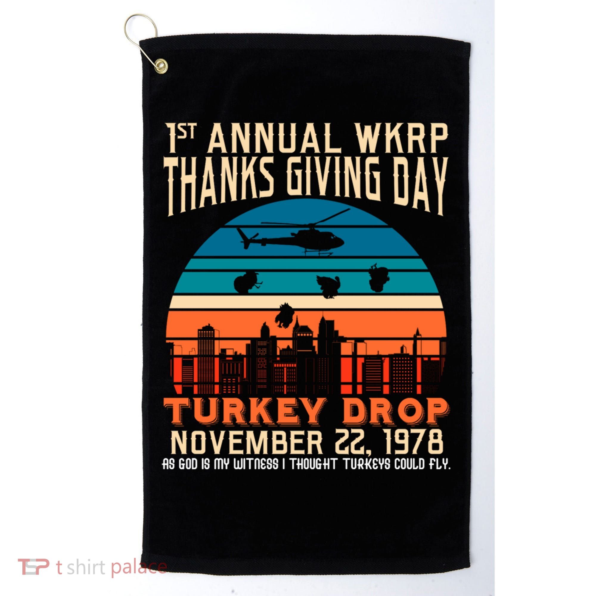 WKRP Turkey Drop 1978 Golf Towel