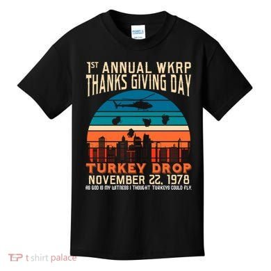 WKRP Turkey Drop 1978 Kids T-Shirt