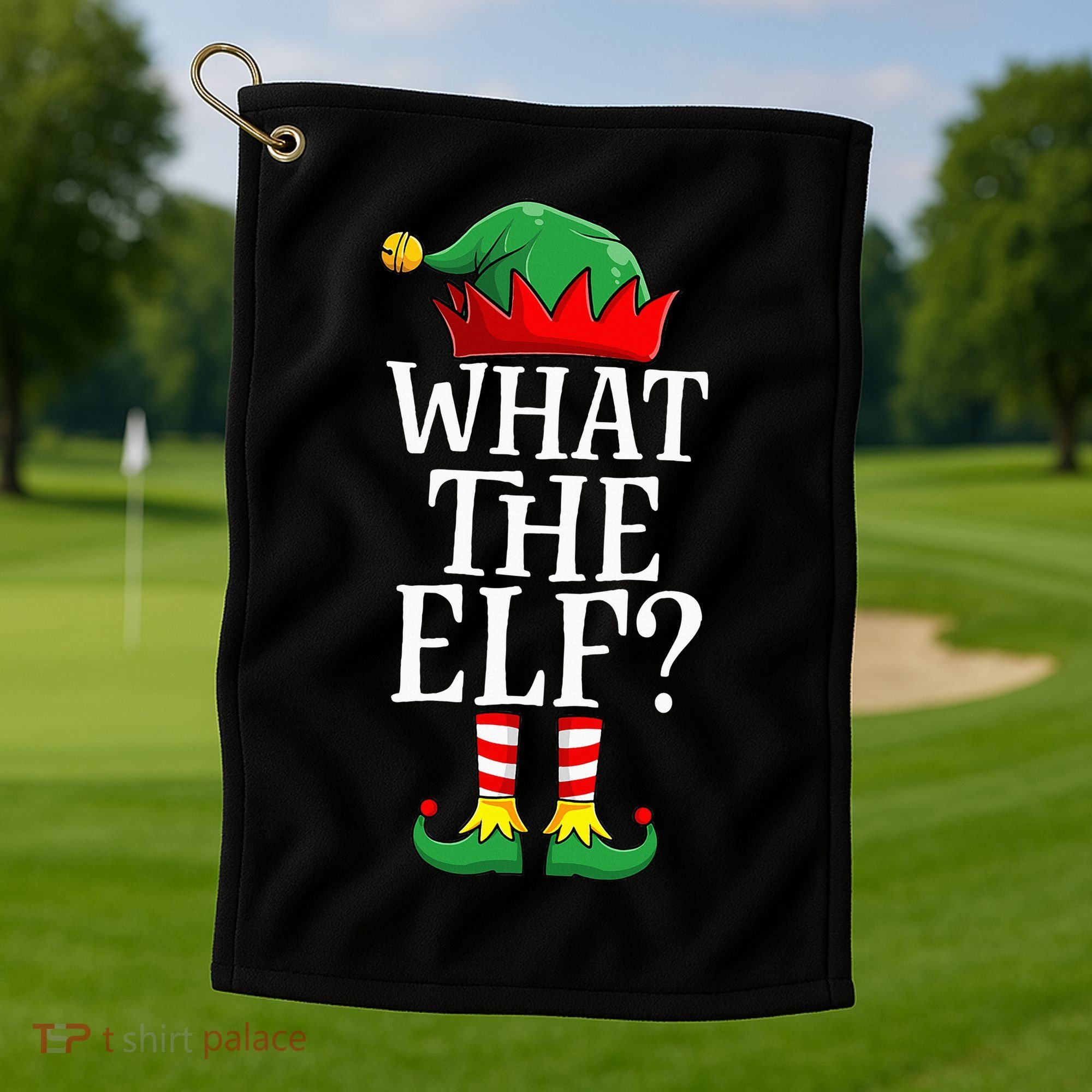What The Elf Christmas Family Matching Group Funny Golf Towel