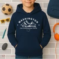 Washington The Evergreen State Kids Hoodie thumb 2