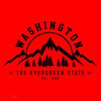 Washington The Evergreen State Nature Mountains Outdoor Gift T Santa Hat thumb 1
