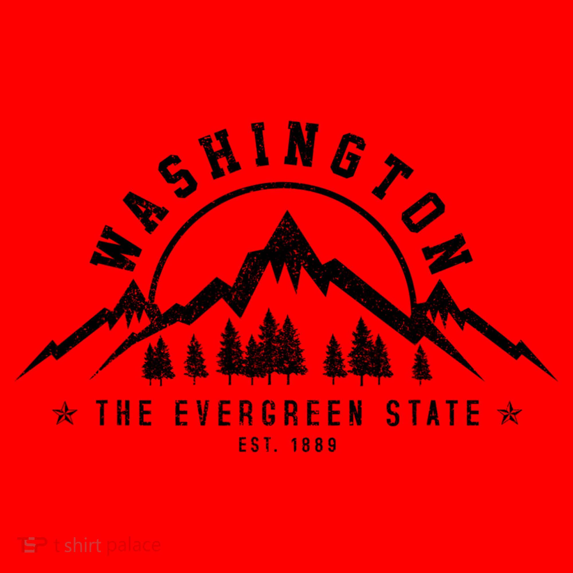 Washington The Evergreen State Nature Mountains Outdoor Gift T Santa Hat