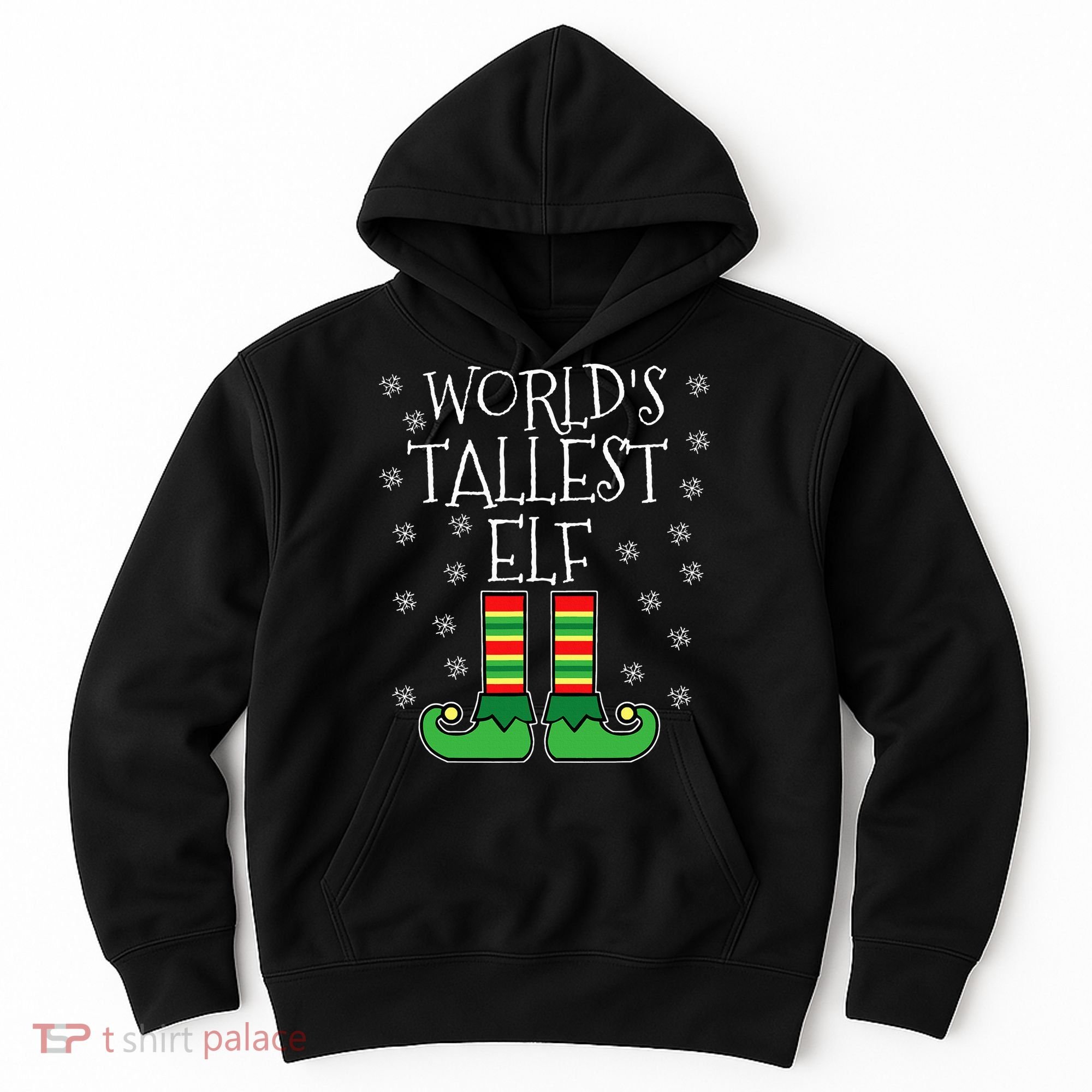 WorldS Tallest Elf Matching Family Group Christmas Couples Hoodie