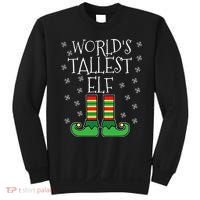 WorldS Tallest Elf Matching Family Group Christmas Couples Sweatshirt thumb 0