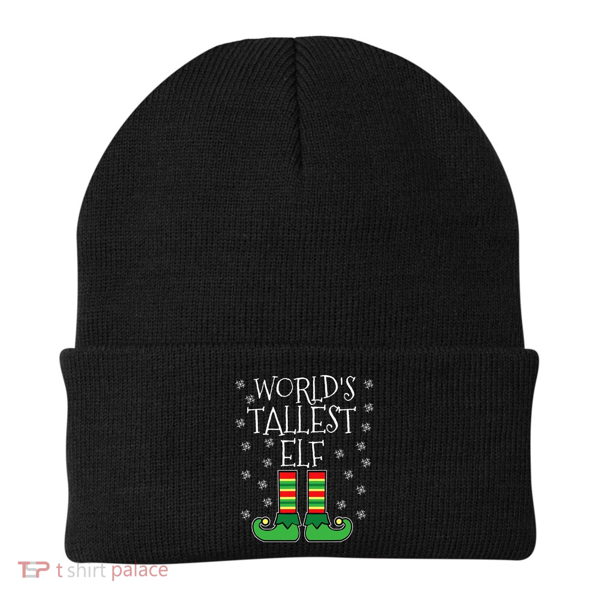 WorldS Tallest Elf Matching Family Group Christmas Couples Beanie