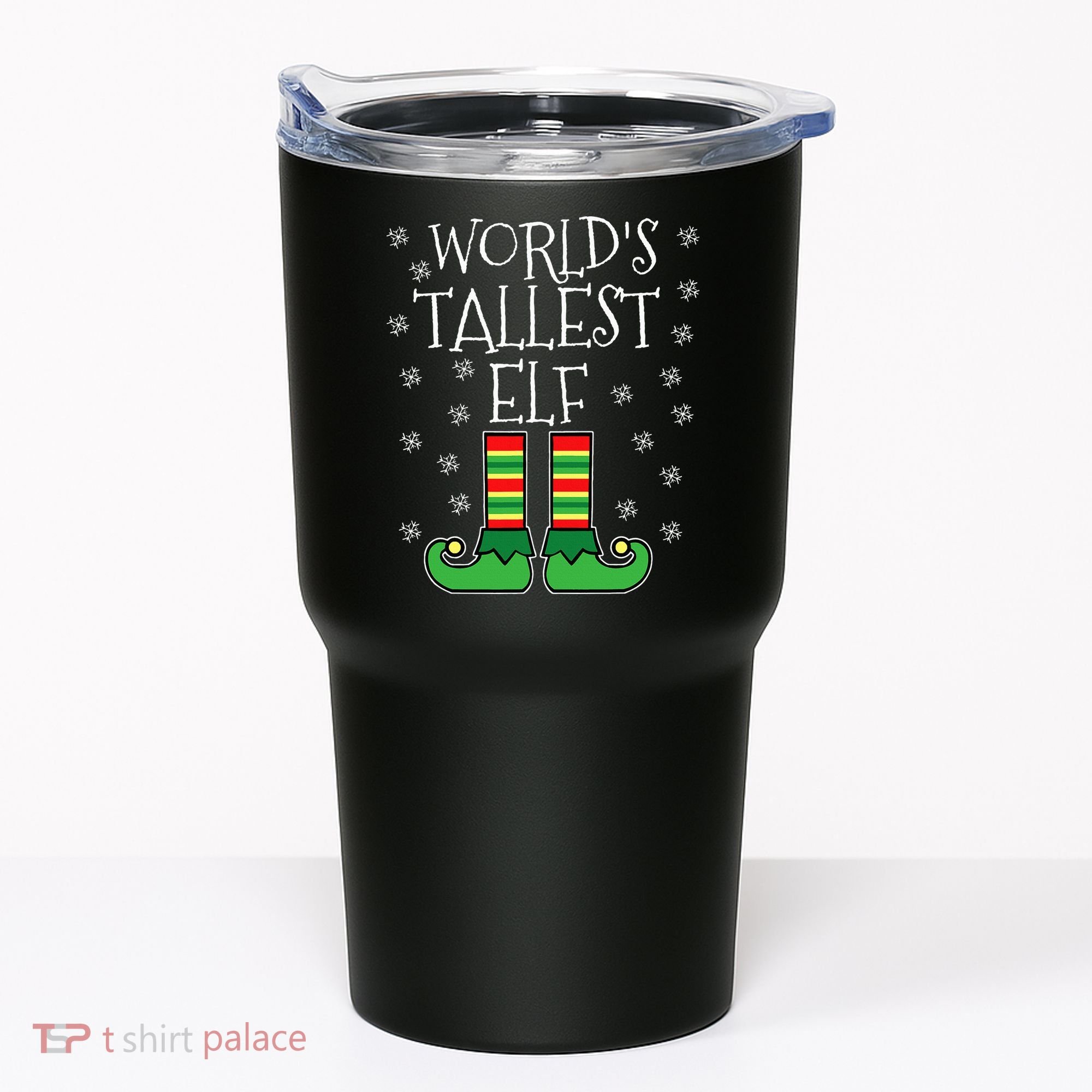 WorldS Tallest Elf Matching Family Group Christmas Couples Tumbler